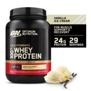Optimum Nutrition Gold Standard 100% Whey Protein Powder, Vanilla Ice Cream, 24g Protein, 2 Lb