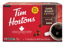 Tim Hortons Dark Roast K-Cup Coffee Pods for Keurig Brewers, Recyclable, 72 Ct