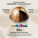 Nespresso Capsules Vertuo, Medium Roast Coffee, Variety Pack, Sweet Vanilla, Golden Caramel, 40- Count Coffee & Espresso Pods, Brews 7.77 oz